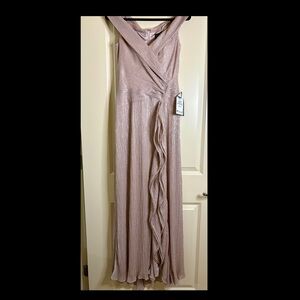 XSCAPE Rose Gold Long Formal Gown